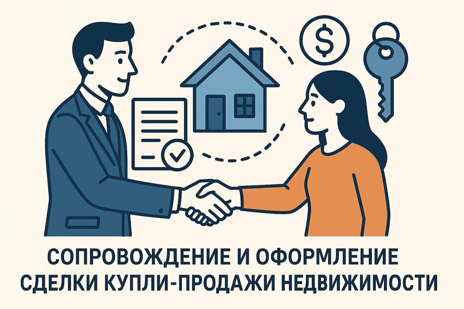 <span style="font-weight: bold;">Сопровождение сделки и оформление сделки купли-продажи недвижимости</span>