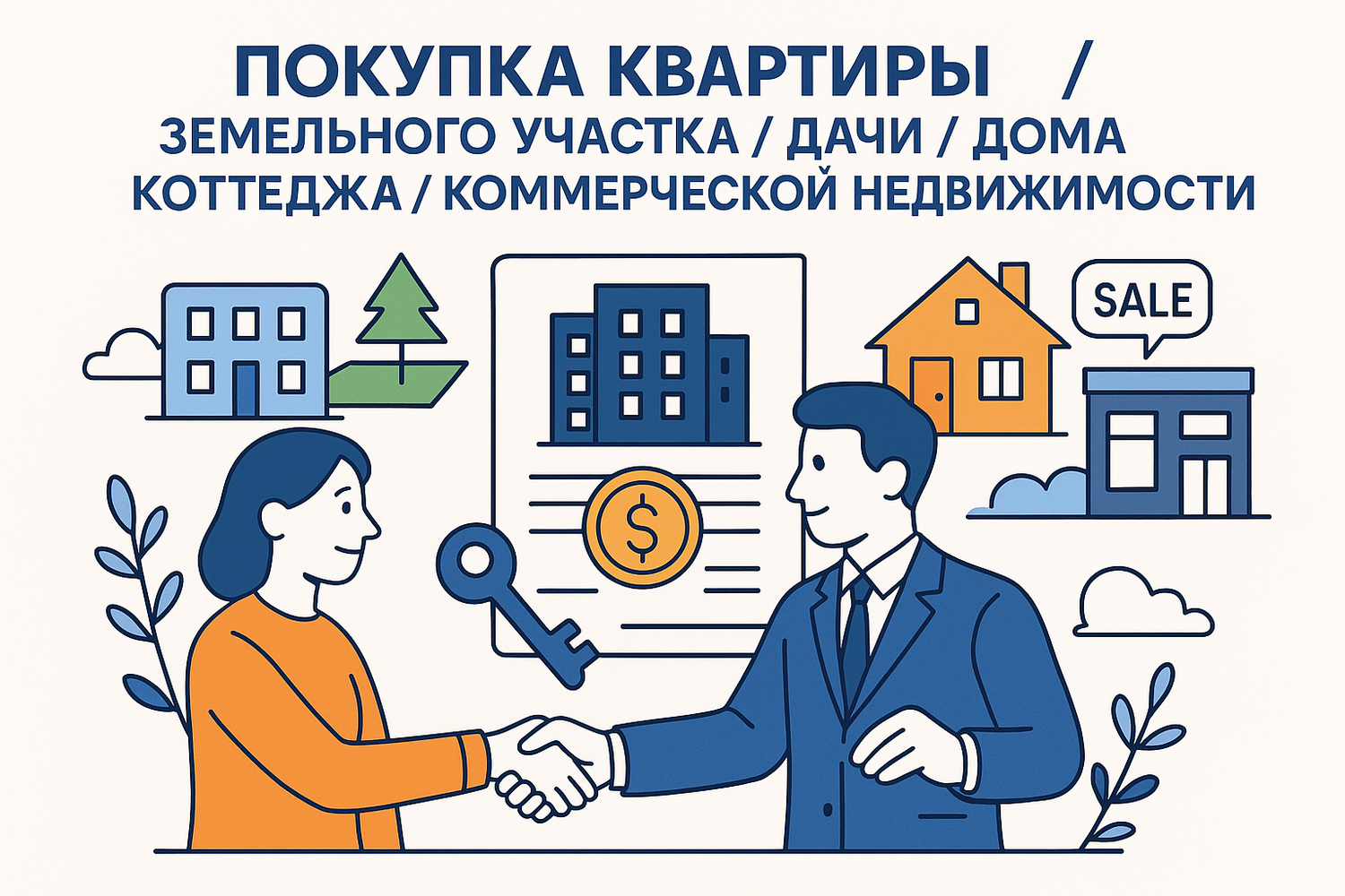 <span style="font-weight: bold;">Покупка квартиры/земельного участка/дачи/дома коттеджа/коммерческой недвижимости</span>